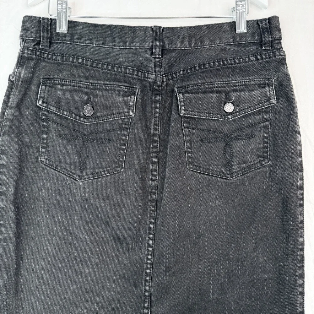 Lauren Jeans Co Ralph Lauren Denim Skirt Women's SZ-8 Black‎ Stretch Cotton